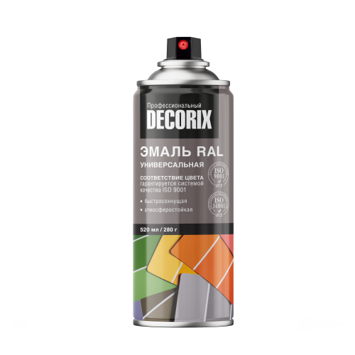 Аэрозольная эмаль RAL Профессиональный DECORIX, 520 мл, глянцевая