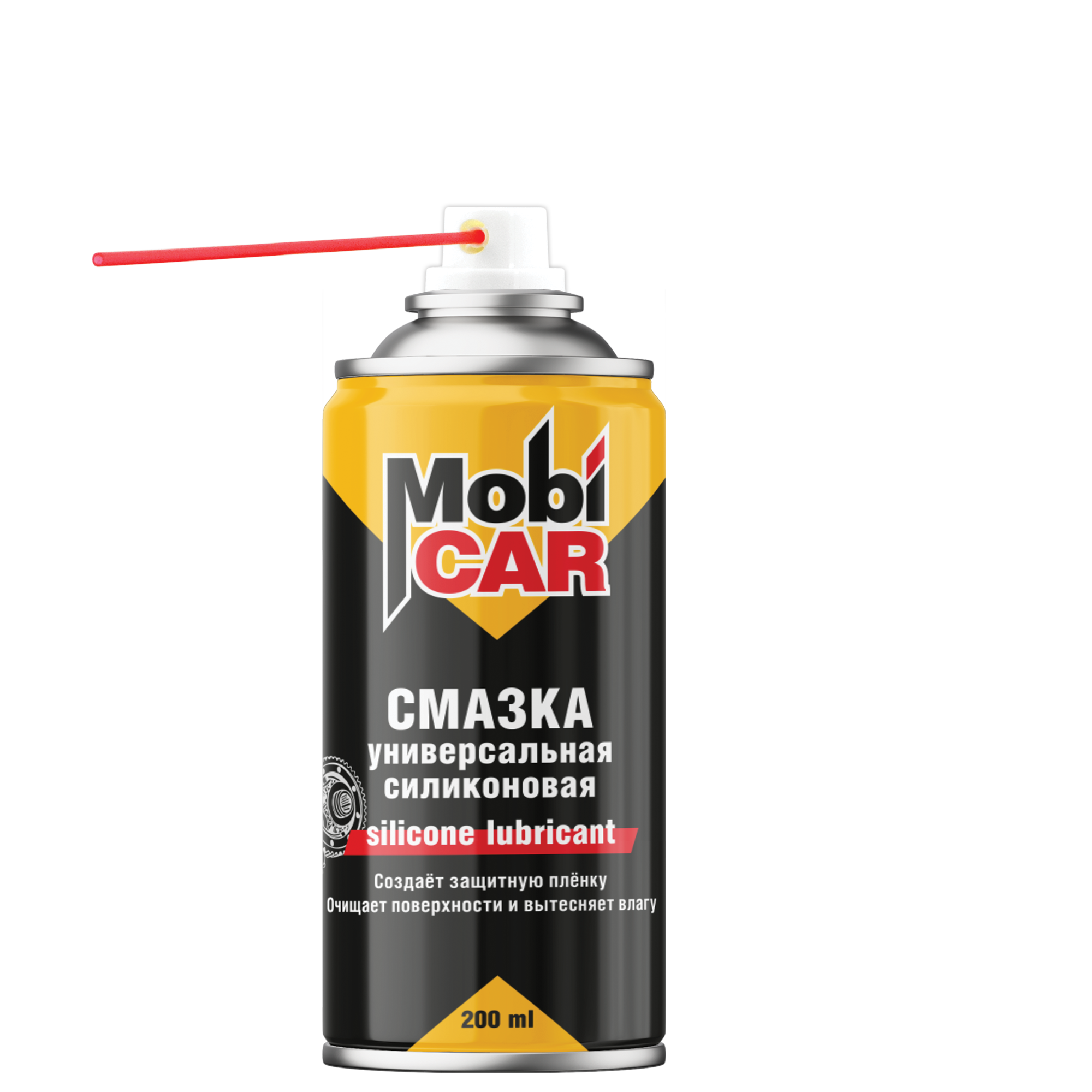 Аэрозольная профессиональная силиконовая смазка MobiCAR 200 мл