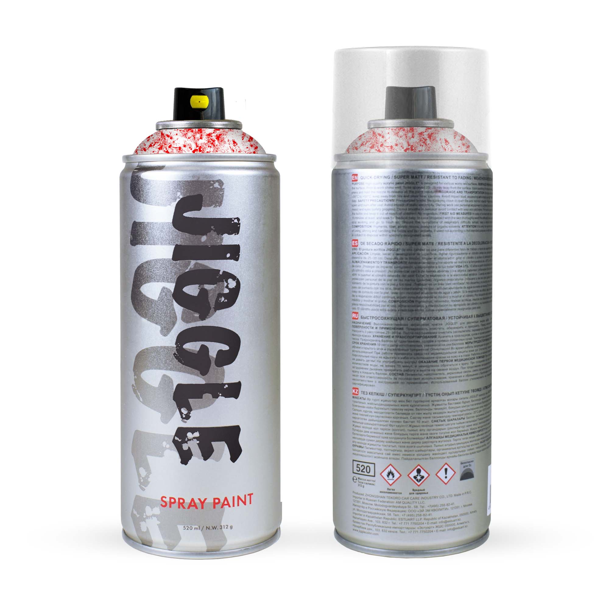 Аэрозольная краска для граффити JIGGLE с эффектом мрамора 520 мл