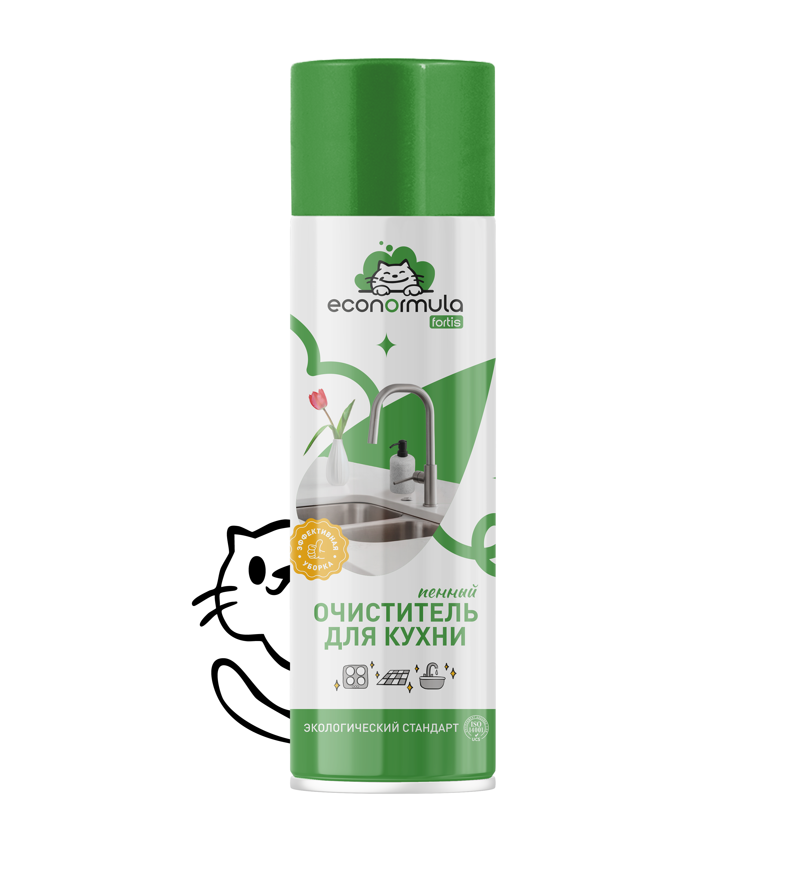 Пенный очиститель кухонных поверхностей ECONORMULA 650 мл