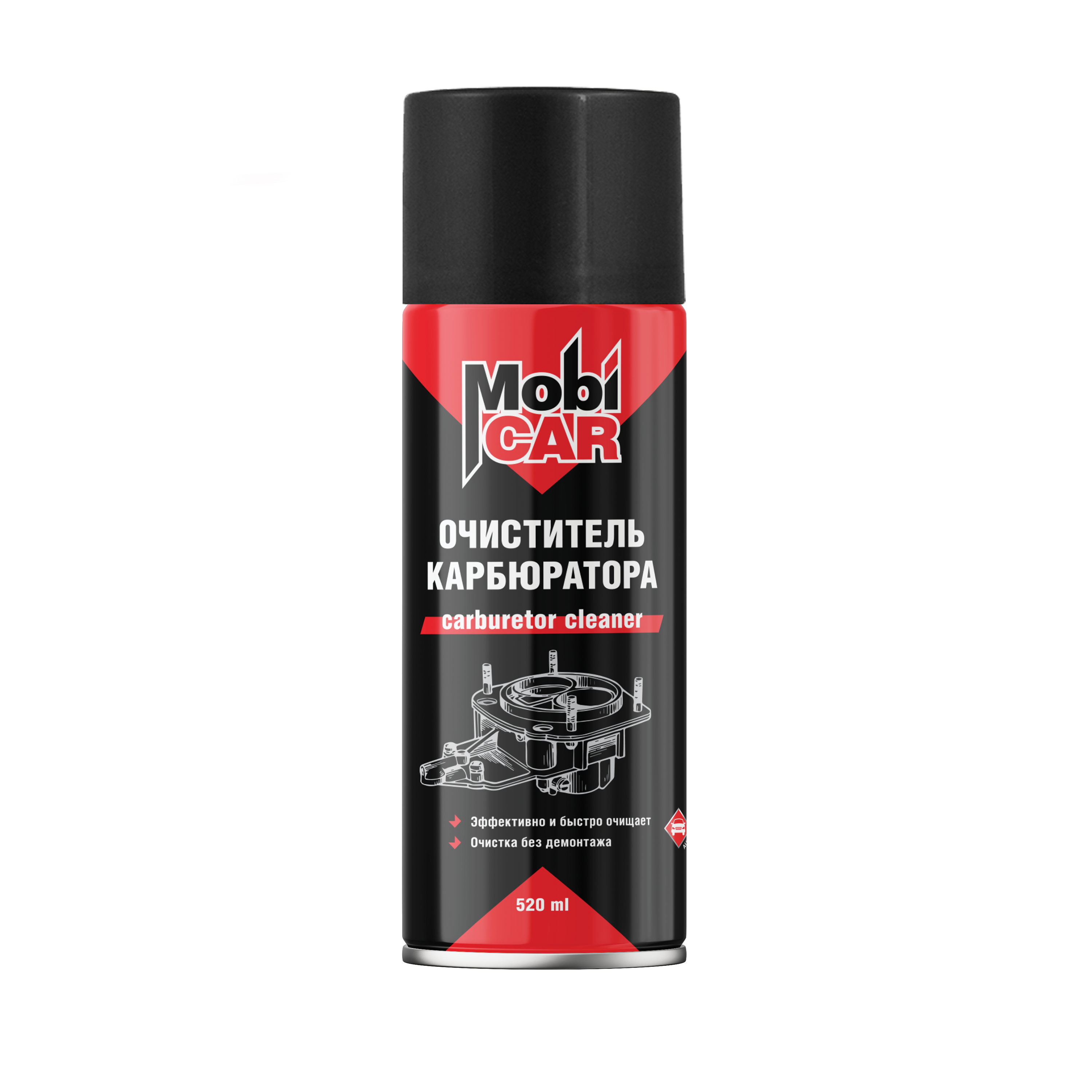 Аэрозольный очиститель карбюратора MobiCAR 520 мл