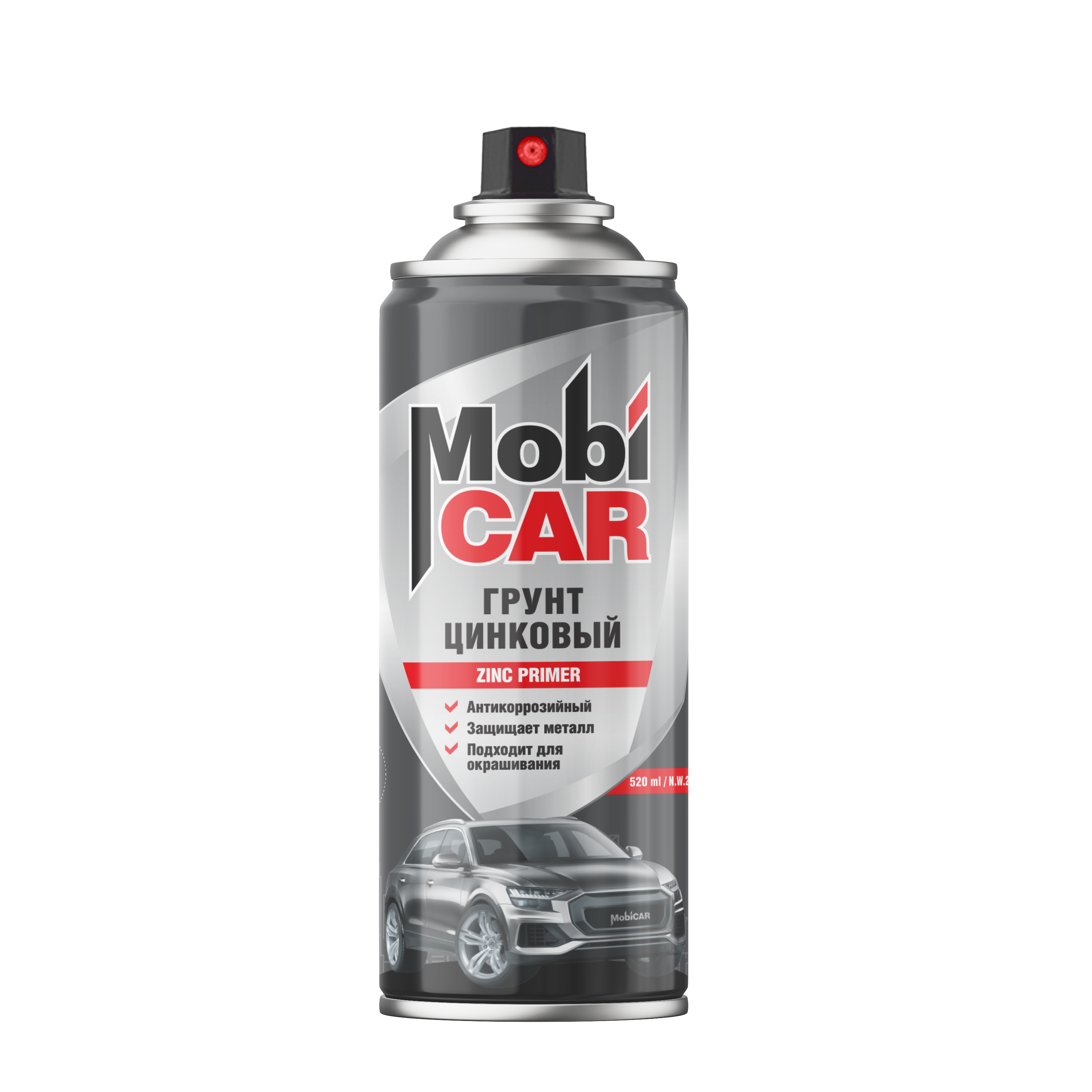 Аэрозольный грунт антикоррозийный цинковый MobiCAR 520 мл