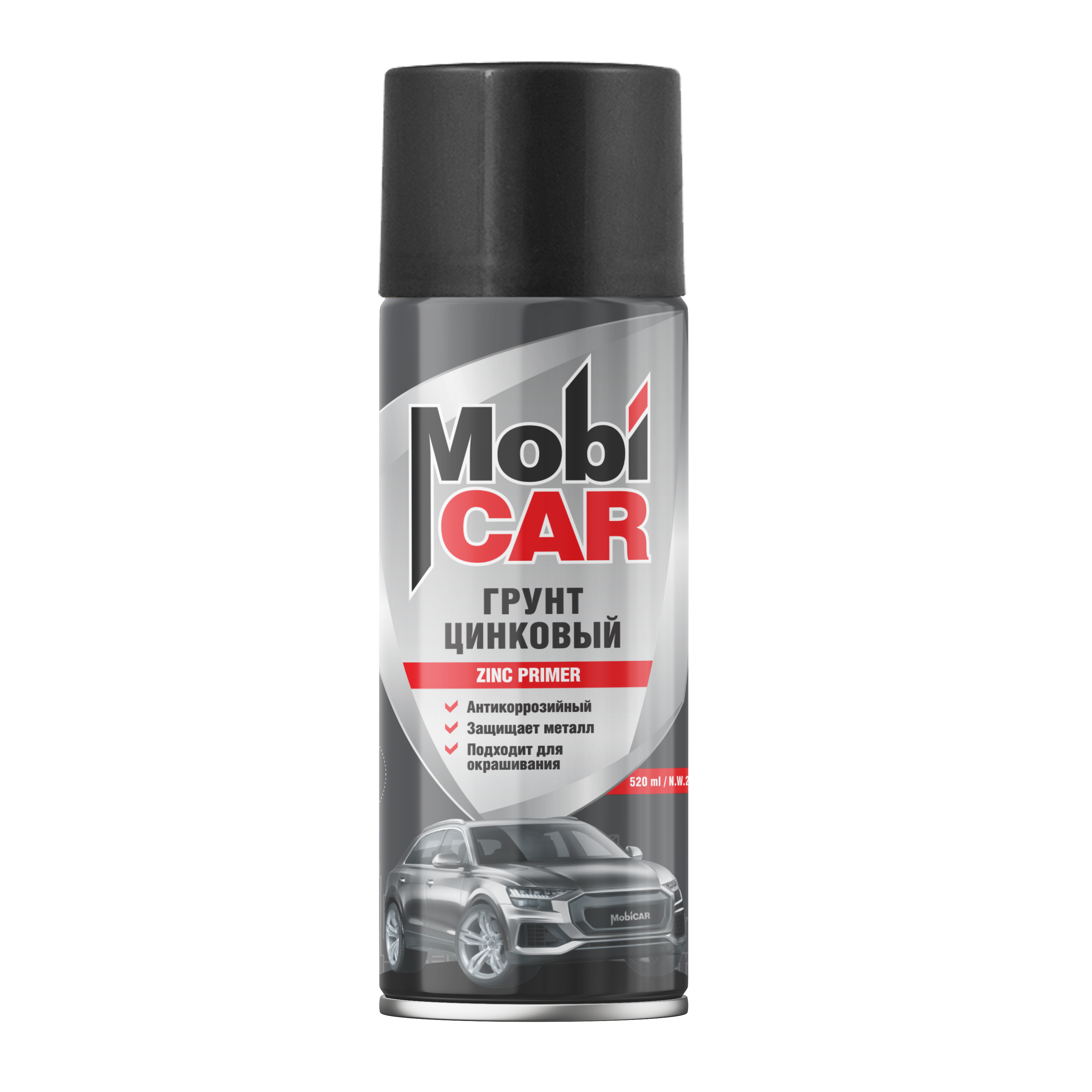 Аэрозольный грунт антикоррозийный цинковый MobiCAR 520 мл