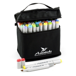 Профессиональные двусторонние спиртовые маркеры Artisticks® ARS 100-60 BAG
