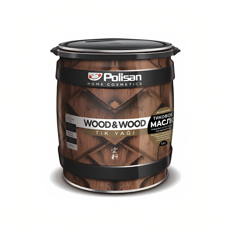 Тиковое масло для защиты древесины Polisan 0,75 л бесцветное