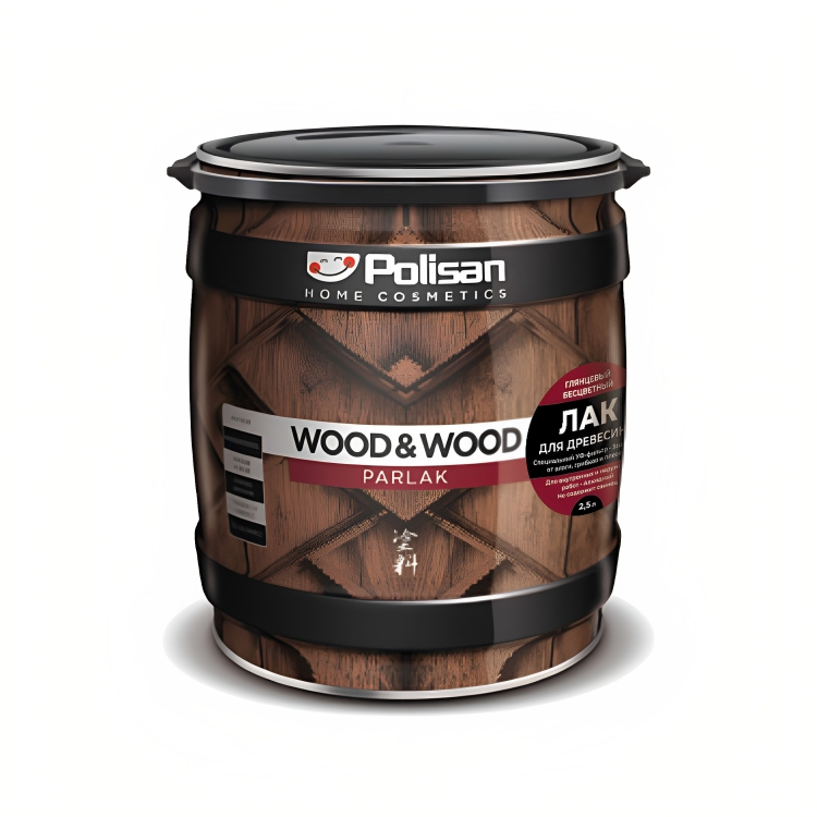 Алкидный лак для древесины с УФ-фильтром Polisan 0,75 л глянцевый
