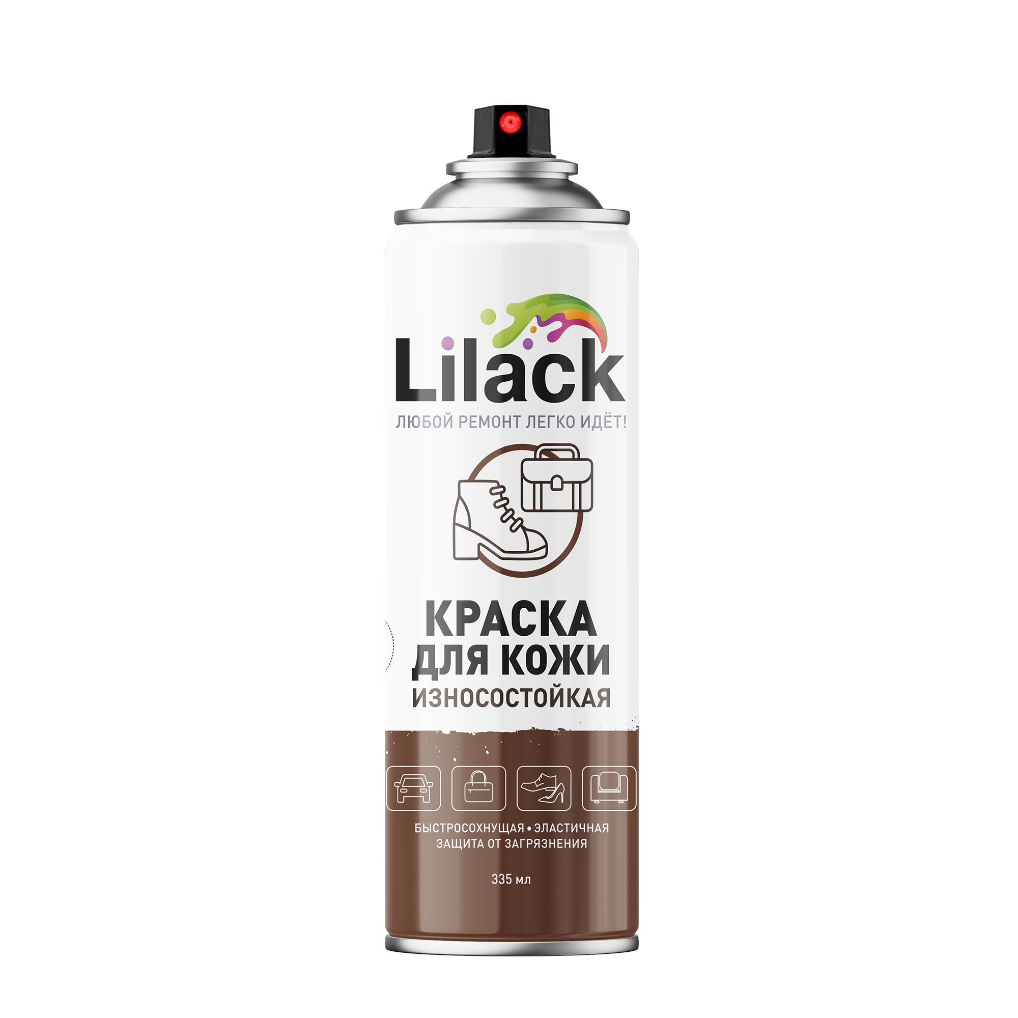 Аэрозольная краска для кожи LILACK 335 мл глянцевая