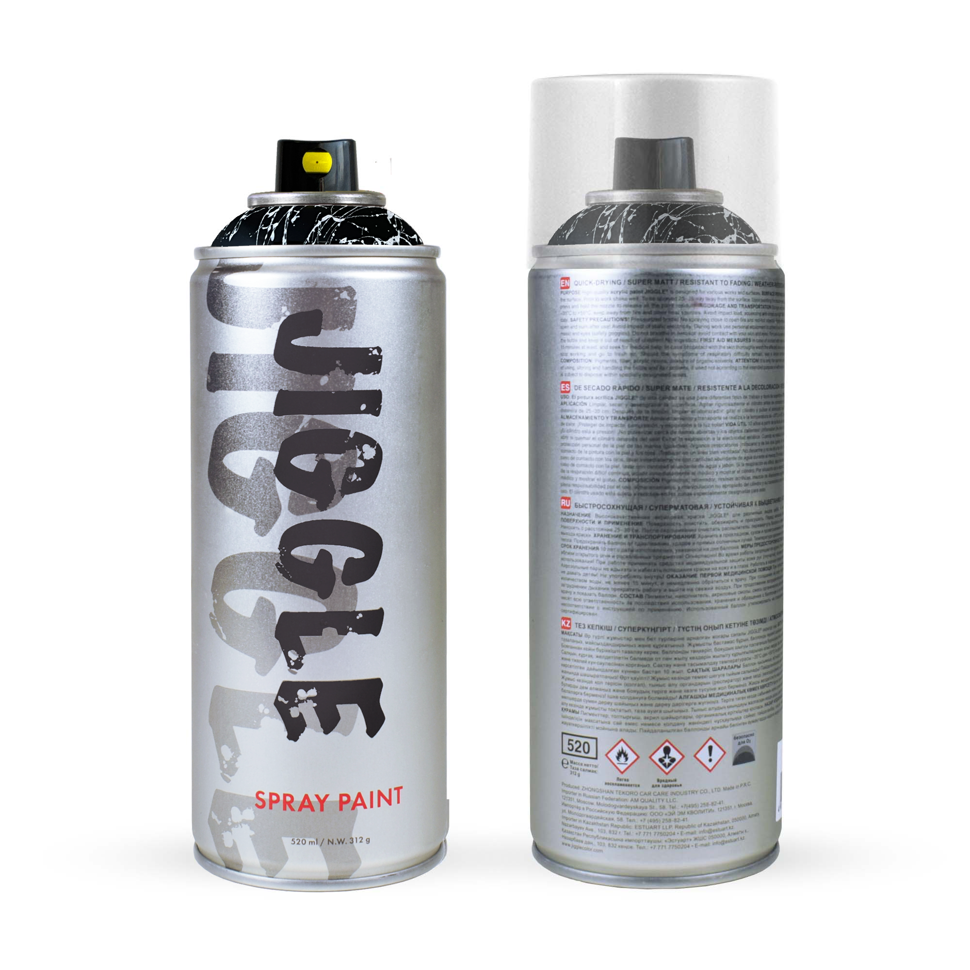 Аэрозольная краска для граффити JIGGLE с эффектом мрамора 520 мл